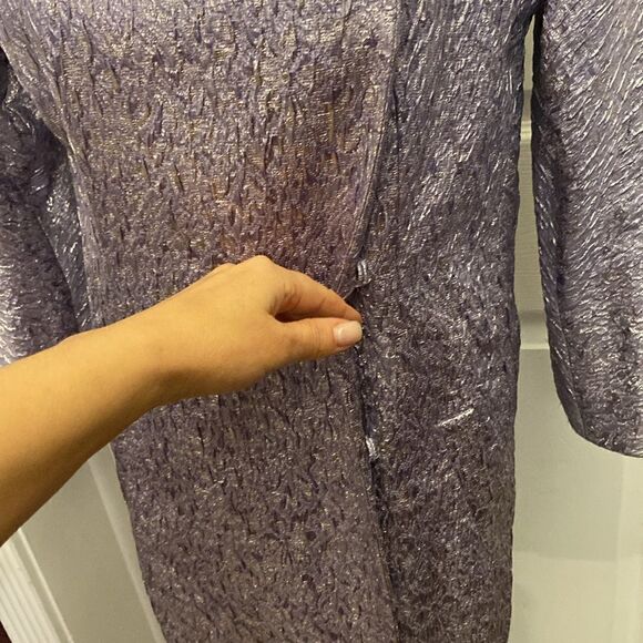Balenciaga Paris metallic lavender dress coat, size 38(S) - Picture 4 of 14